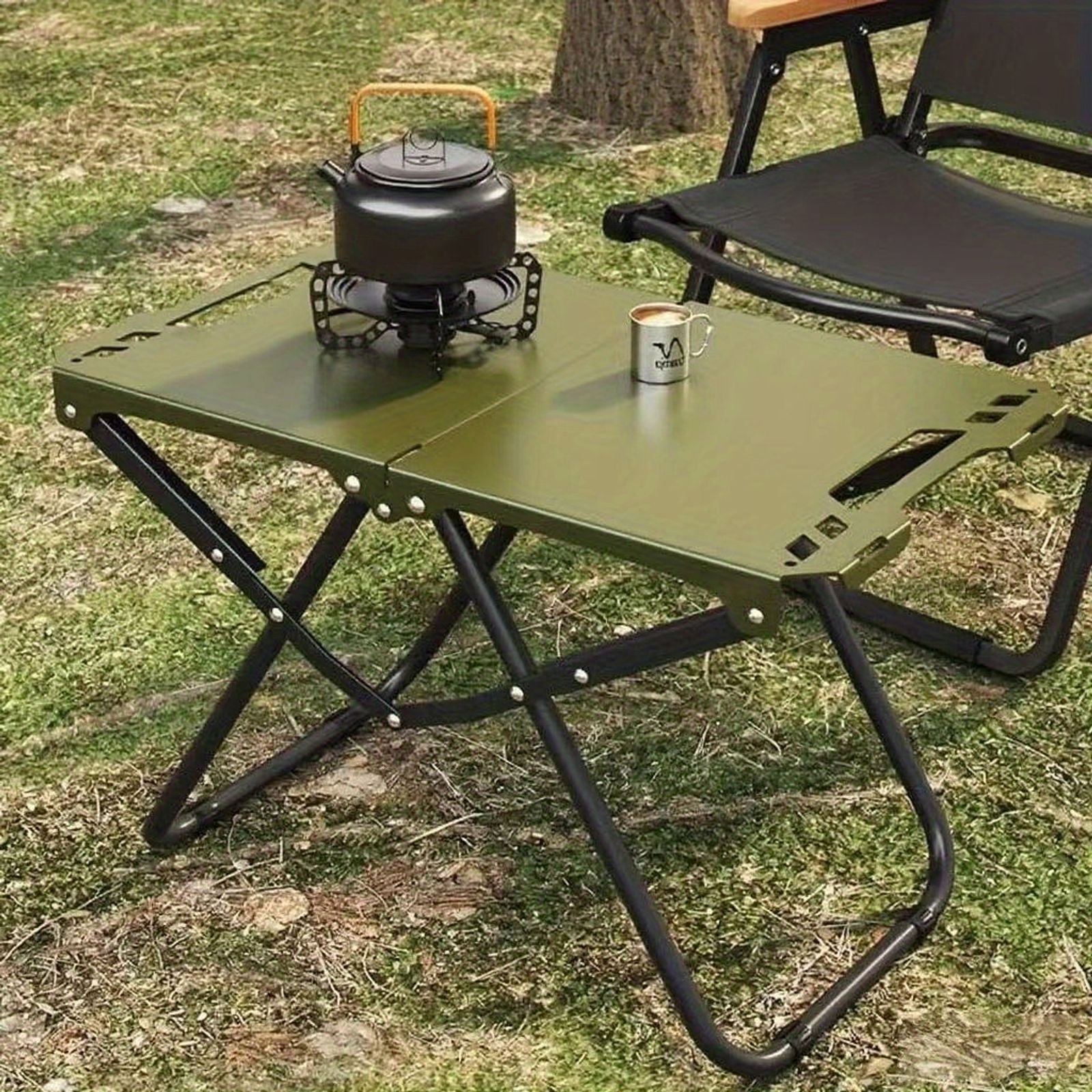portable folding camping table lightweight iron picnic table image 2