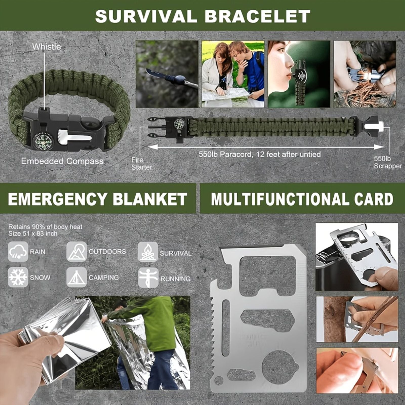268 280pcs survival gear fire starter kit companion image 9