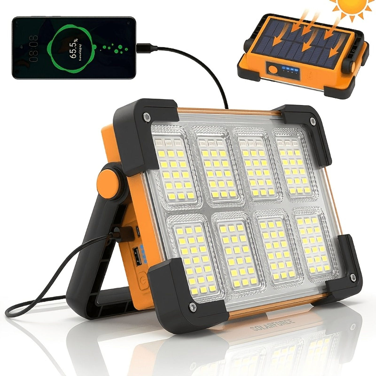 2025 upgrade 3200mah rechargeable led solar light portable