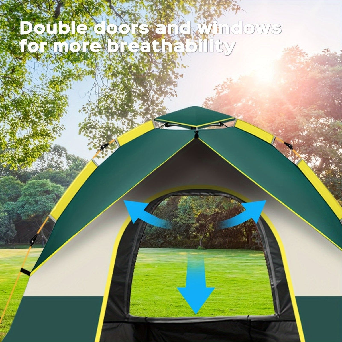 automatic instant setup camping tent 1 3 3 4 person image 6