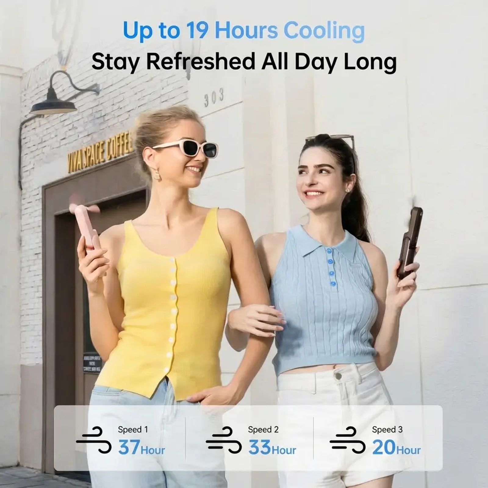 JISULIFE Handheld Mini Portable Fan - 3-in-1 Tech Gadget, Tools and Gadgets with 4500mAh/2000mAh Rechargeable Battery, USB Fan, Power Bank, Flashlight - Father's Day Gifts, Mens Gifts for Travel, Daily Use image 2