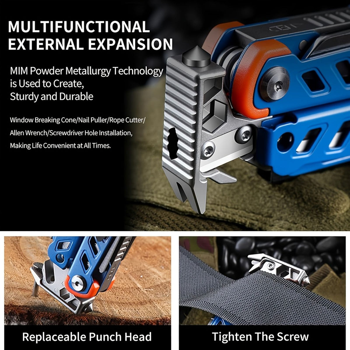23 in 1 multitool pliers stainless steel camping survival image 6