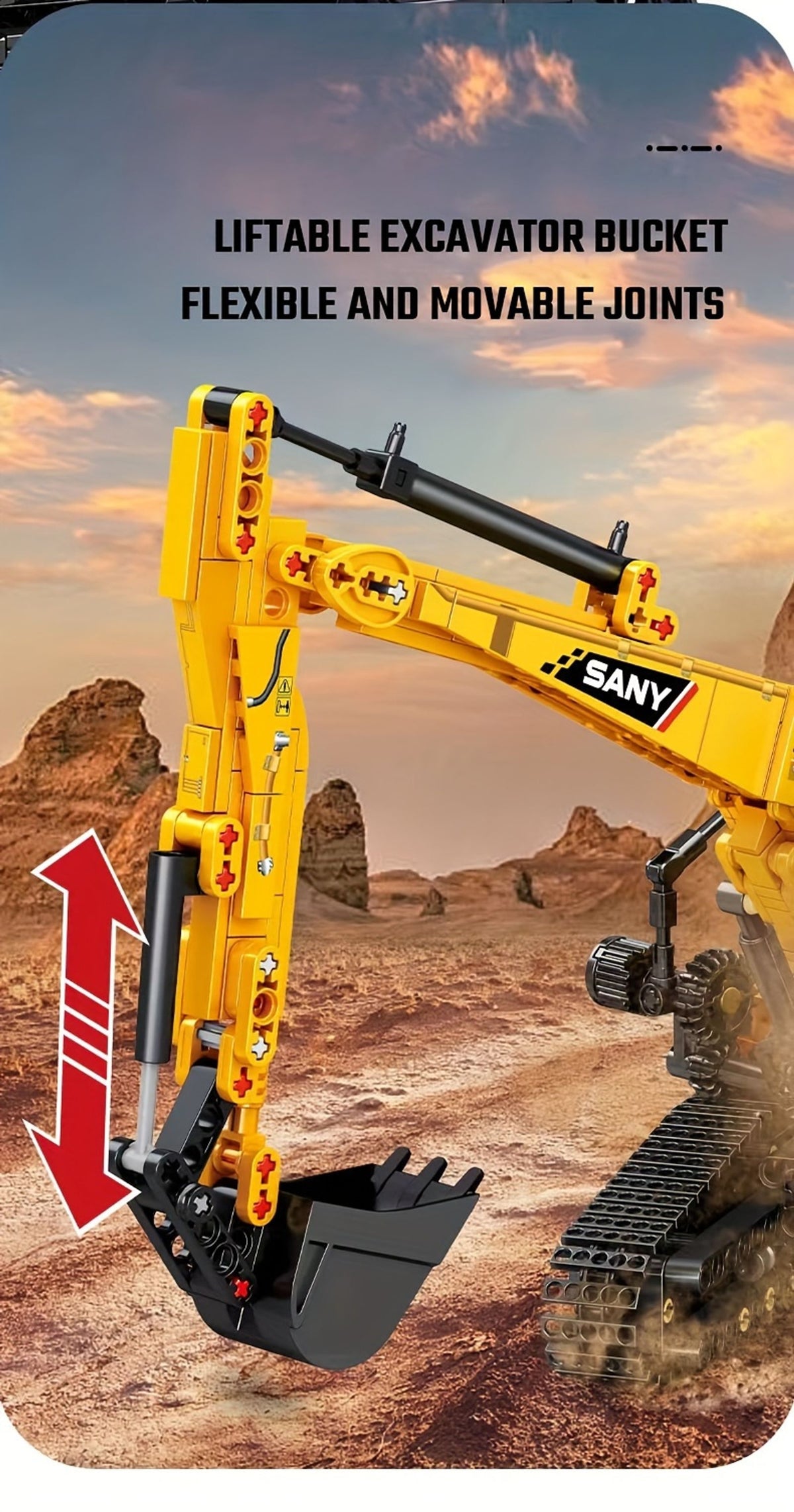 1022pcs excavator building blocks city construction image 2