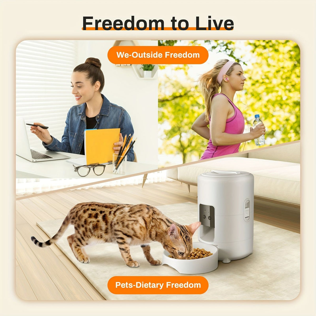smart 2l pet feeder app wi fi enabled remote control image 5