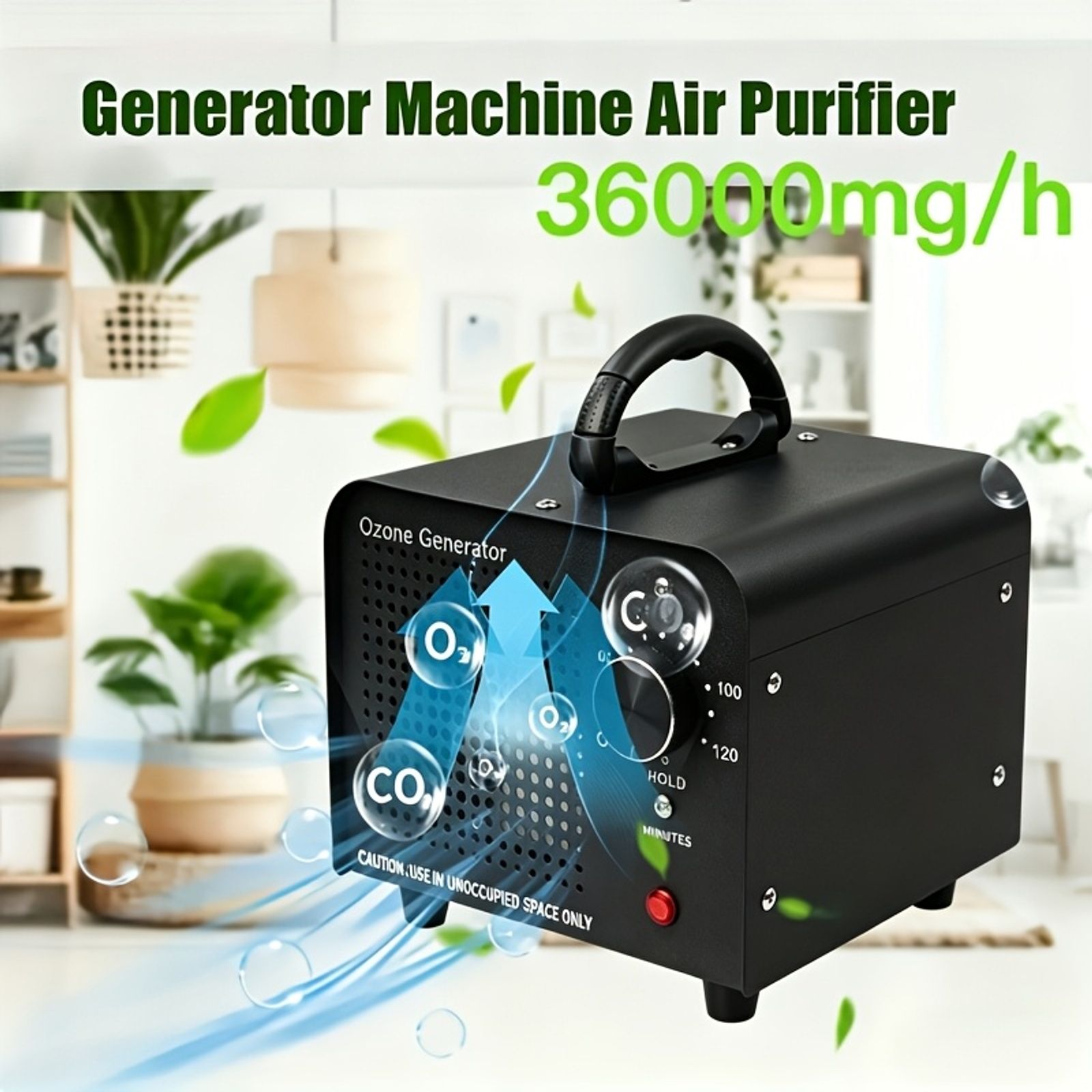 36 000毫克/小时臭氧发生器，商用臭氧机除味设备，大容量o3离子空气净化除臭器，适用于家庭/卧室 烟味 宠物及油漆气 image 8