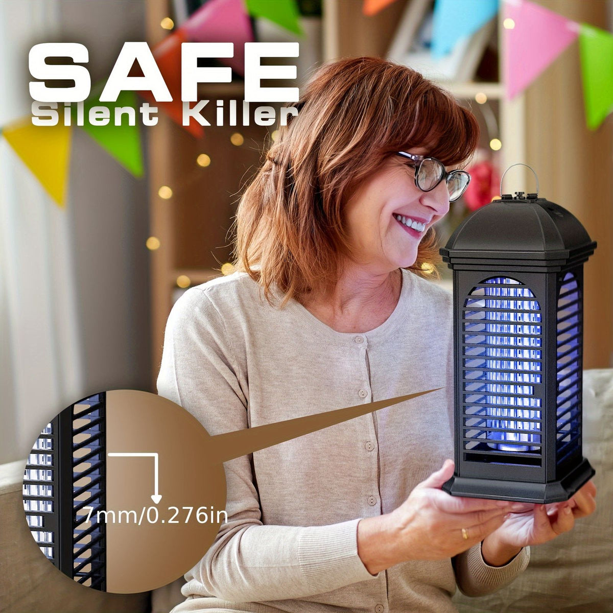 bug zapper outdoor indoor portable electric mosquito killer image 4