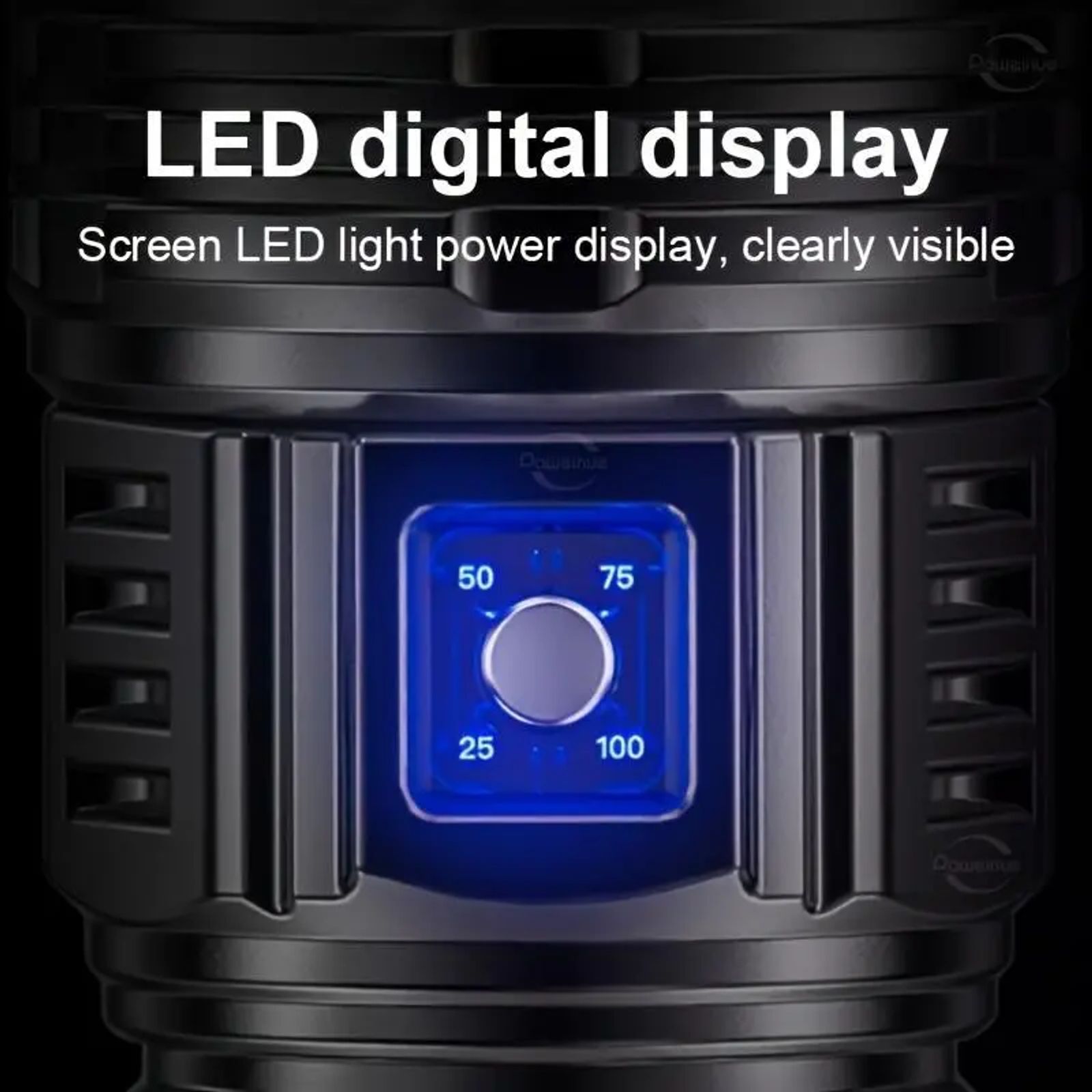 Hoodink 2-in-1 Strong Flashlight Power Bank with USB Port, Digital Power Display, Rechargeable, Zoomable, Waterproof, Adjustable Brightness – Cool Gadgets, EDC Items for Survival Camping, Cool Outdoor Stuff image 6