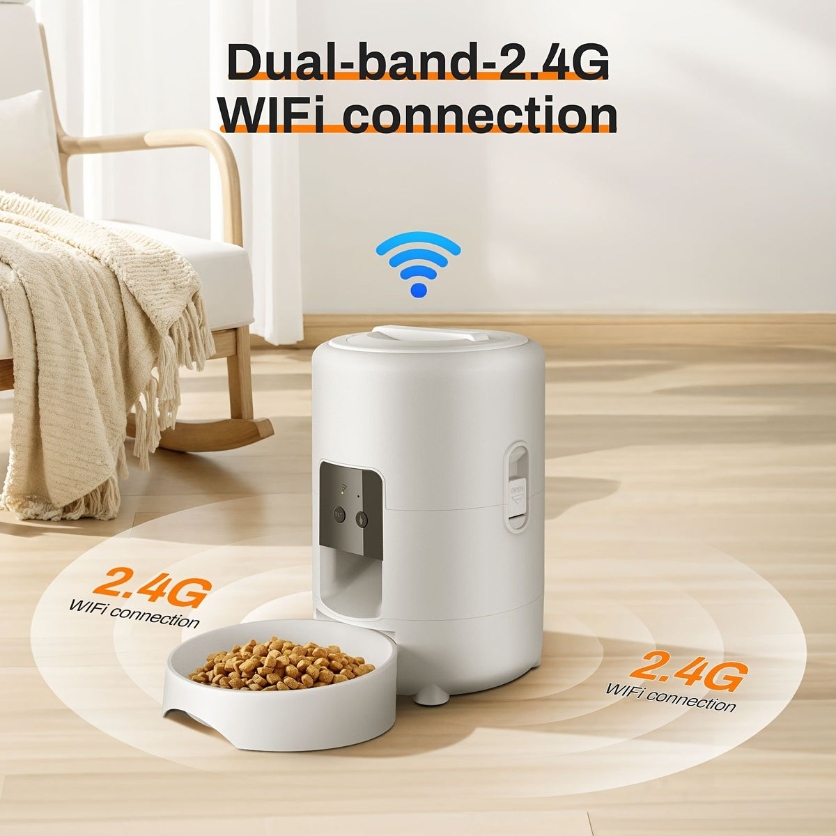smart 2l pet feeder app wi fi enabled remote control image 4