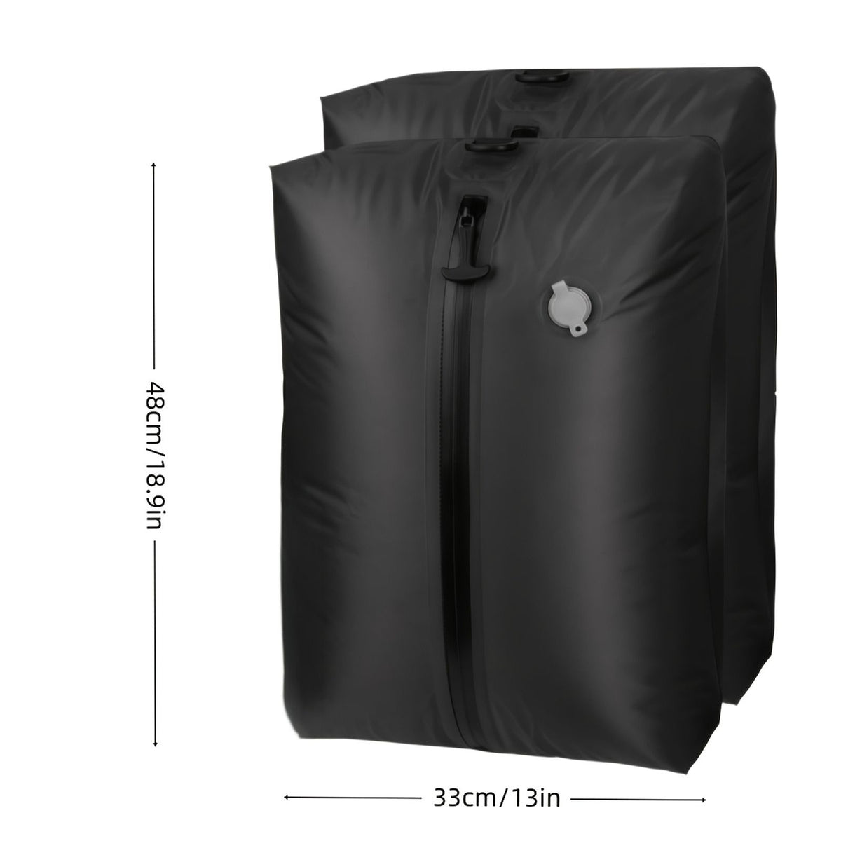 vacuum bags for travel with pump, 2 pack reusable vacuum compression bags for travel with zipper, for suitcase, backpack, black - home & kitchen image 7