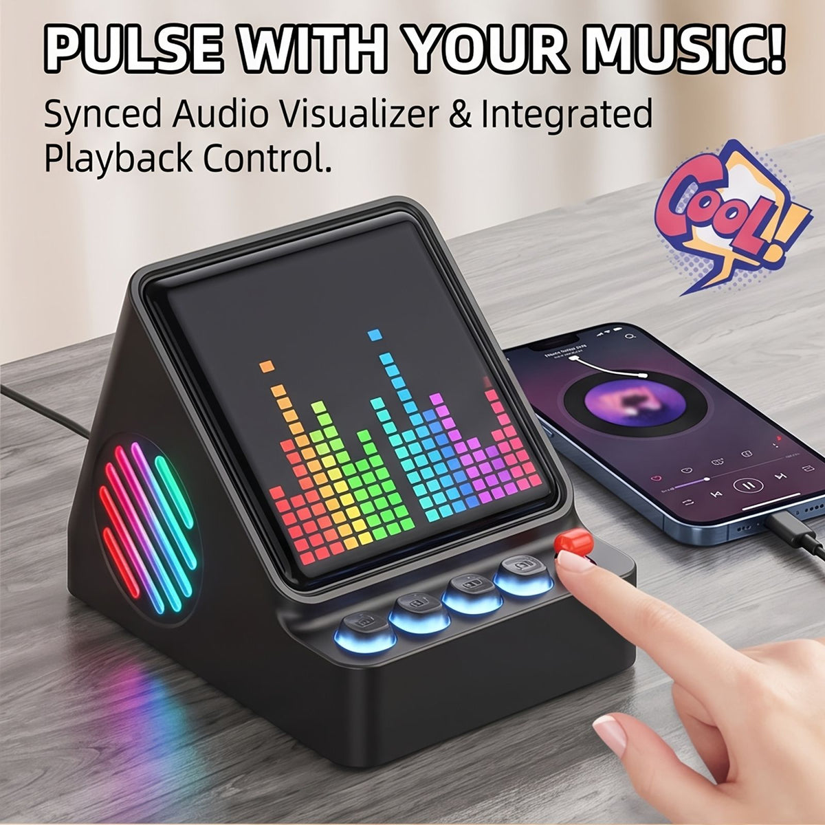 wireless speaker front led touch image 2