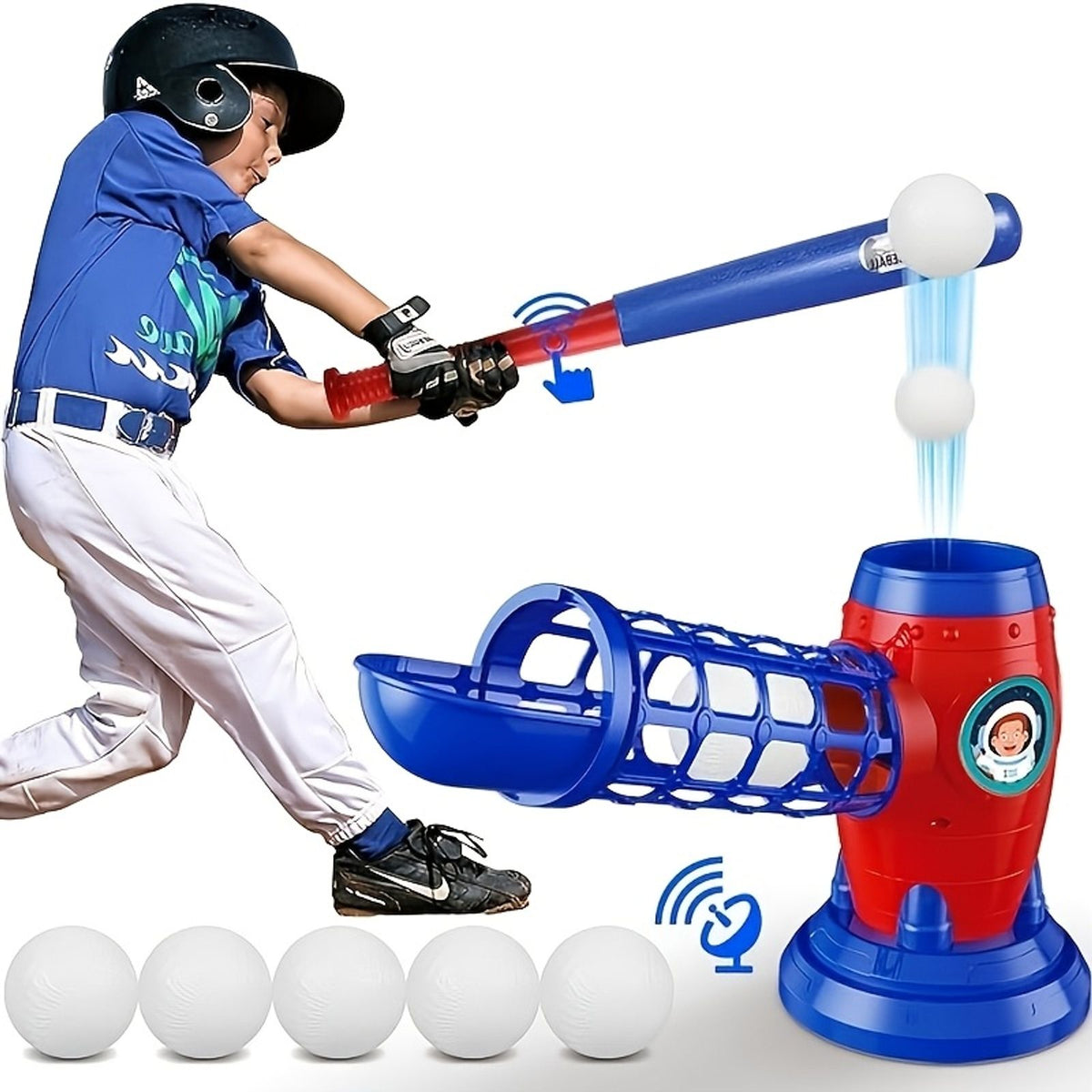 fully automatic childrens baseball machine plastic baseball image 2