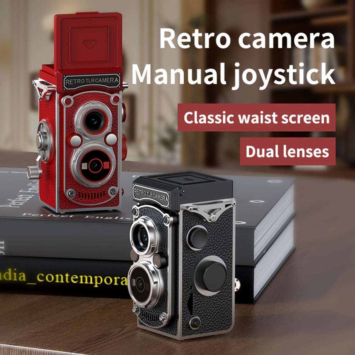 mini retro digital camera 1080p hd video recording tripod image 11