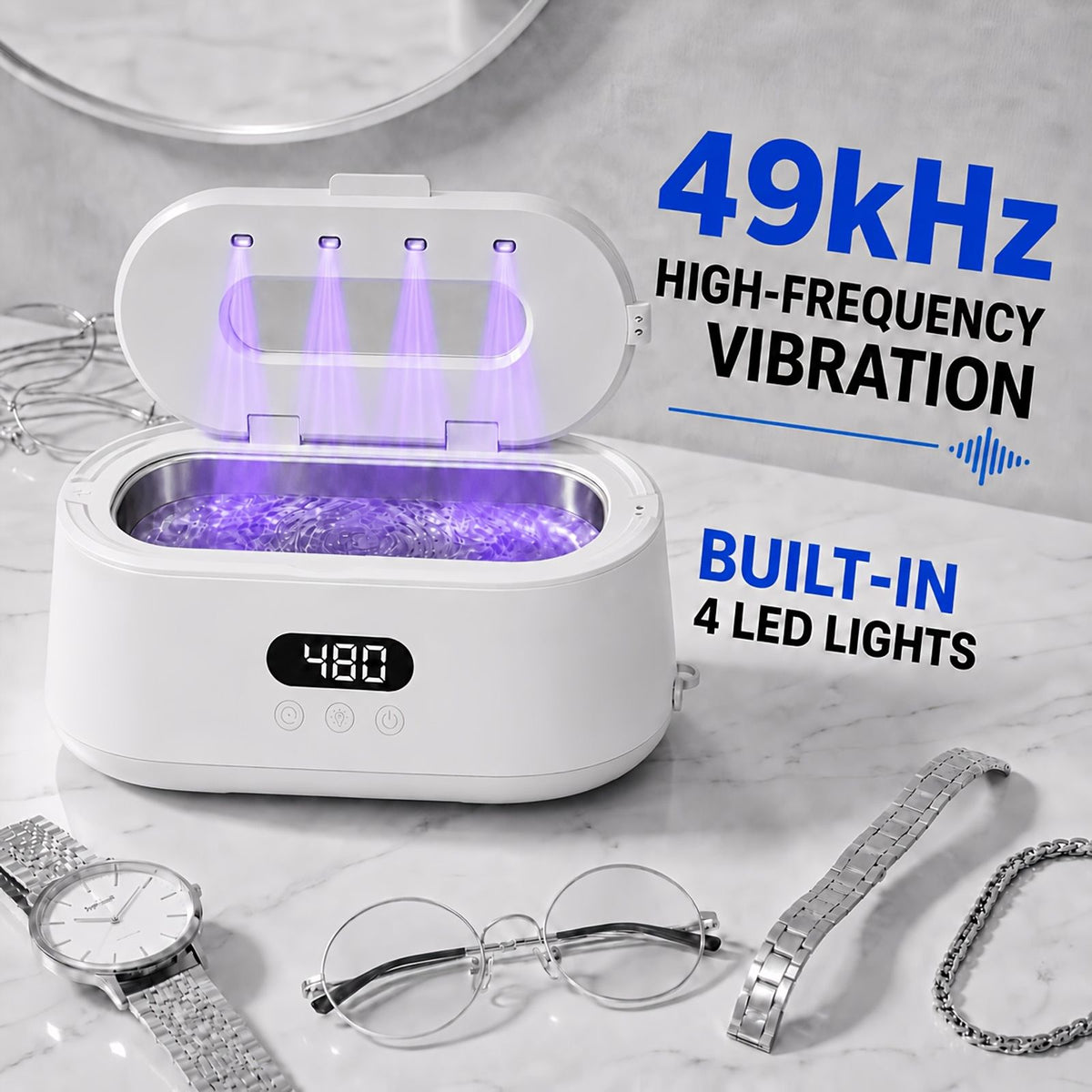 technology jewelry cleaner 49khz image 9