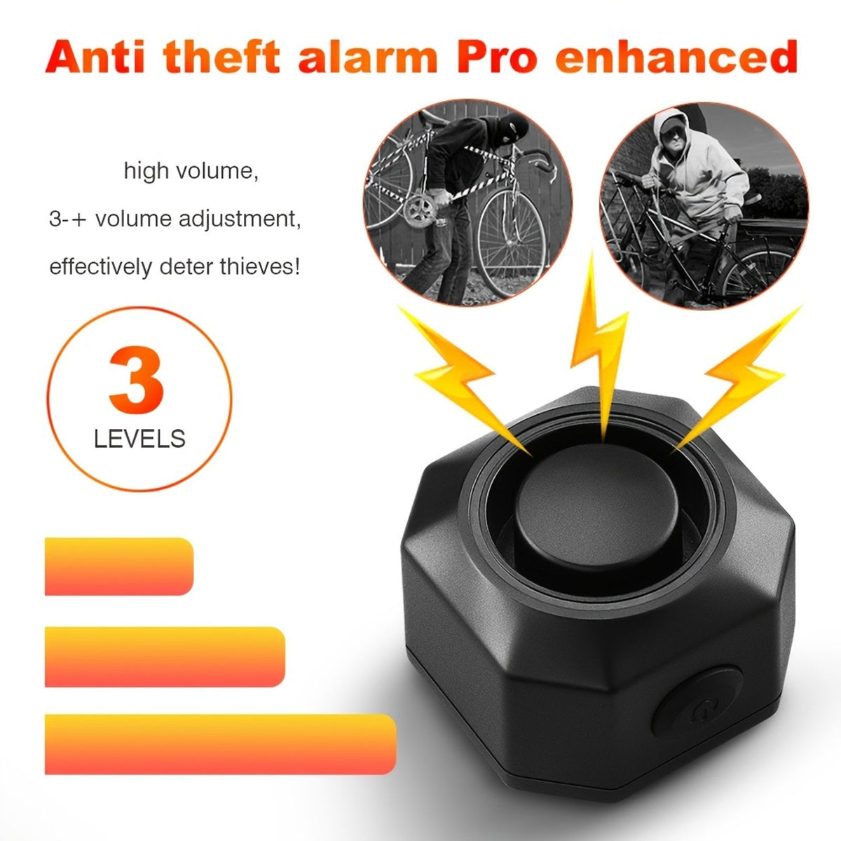 bike vibration sensing alarm usb charging remote image 11