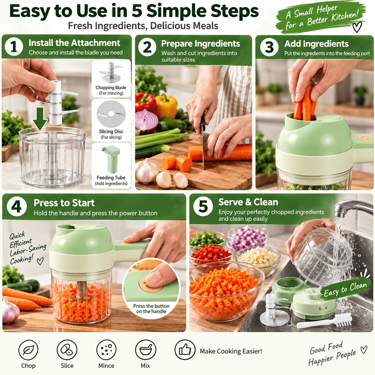 8 in 1 wireless electric vegetable peeler cutter image 2