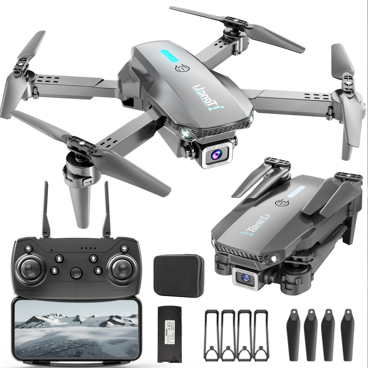 foldable rc no aerial camera single camera aerial aerial and landing 360 degree flip gesture selfie mode long flight time long range portable fpv craft for teen starters - toys & games image 5