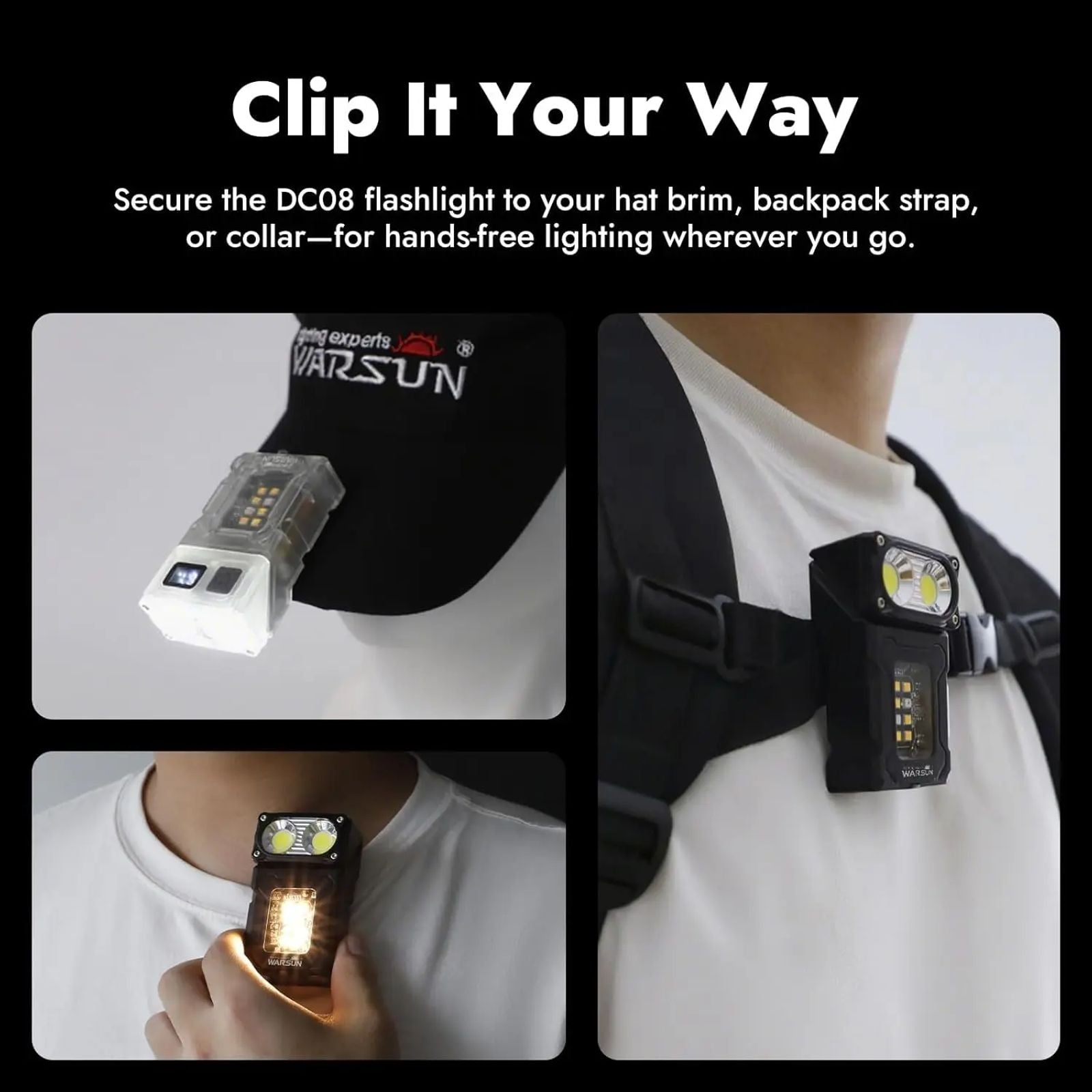 【Holiday Haul】WARSUN Small Led Mini Flashlight, Pocket Flashlight Rechargable with Fast Charge Battery, Magnetic Flashlight, Camping Flashlight #dealsforyoudays image 4
