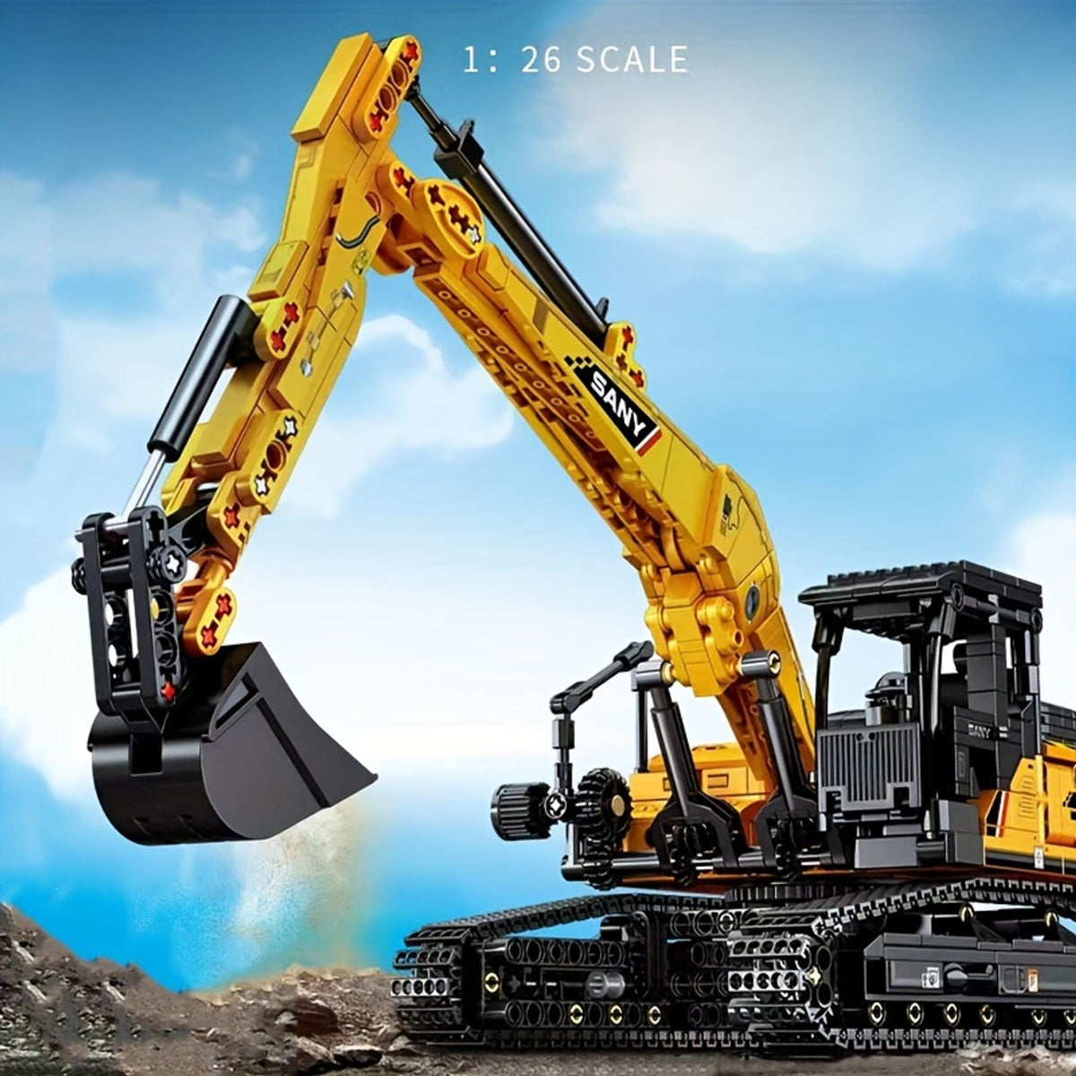 1022pcs excavator building blocks city construction