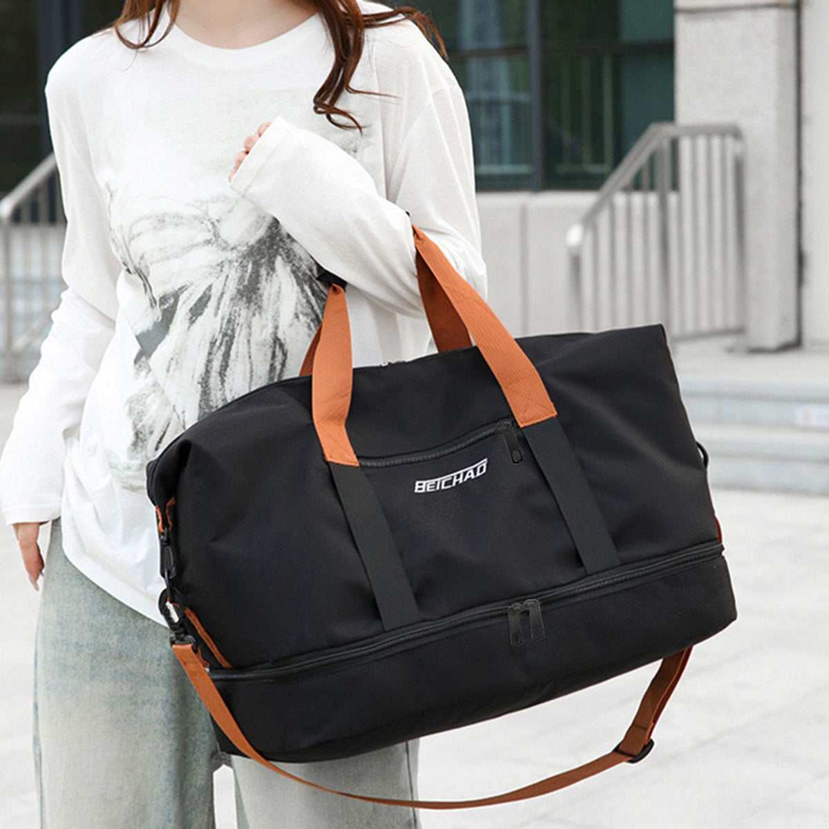 travel bag luggage bag a versatile shoulder tote image 9
