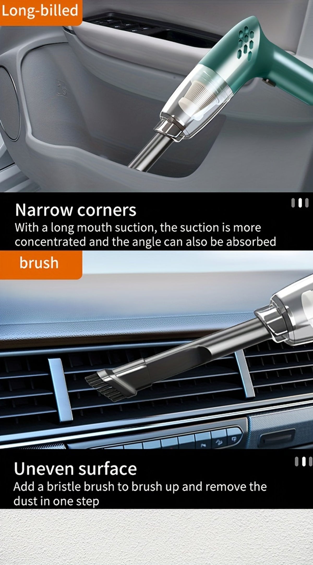 12v 5100pa hand held car vacuum cleaner super strong suction image 9