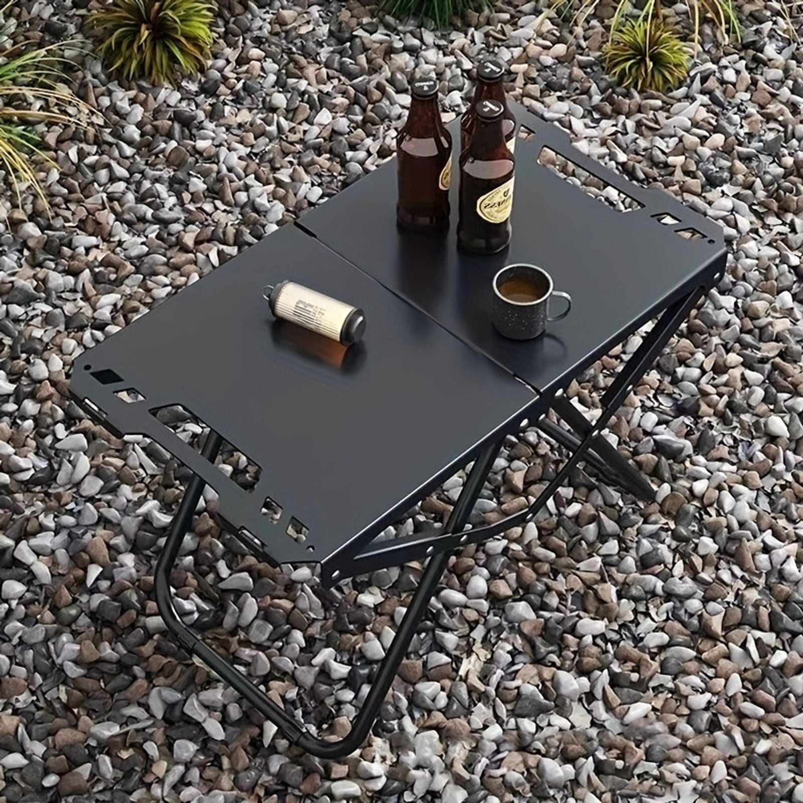 portable folding camping table lightweight iron picnic table image 3