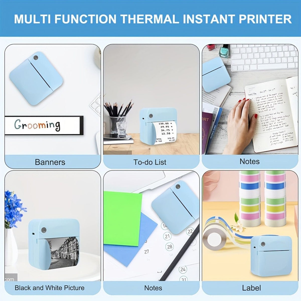 mmn portable wireless thermal printer suitable journaling image 2