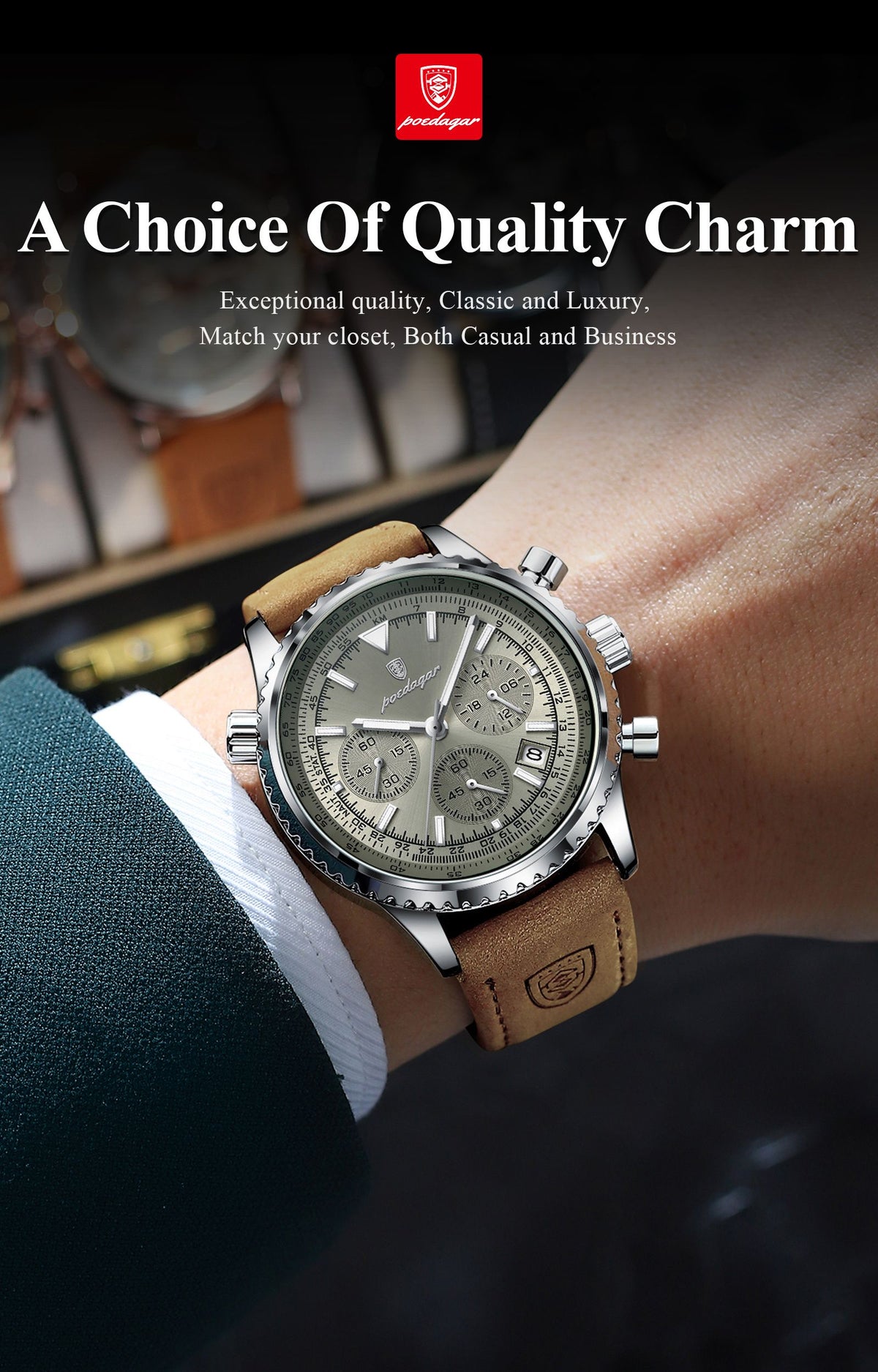 luxury business calendar chronograph multi image 5