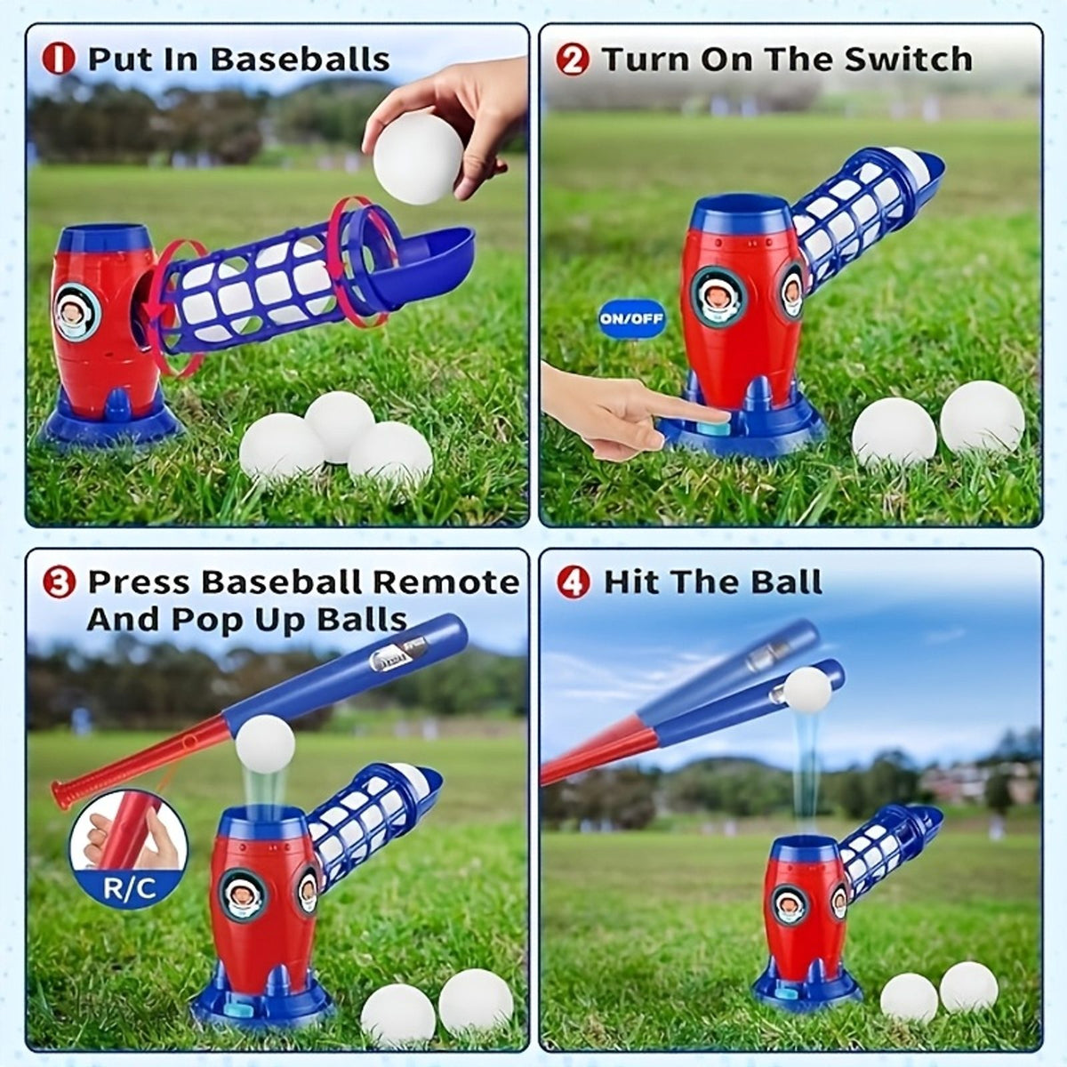 fully automatic childrens baseball machine plastic baseball image 7