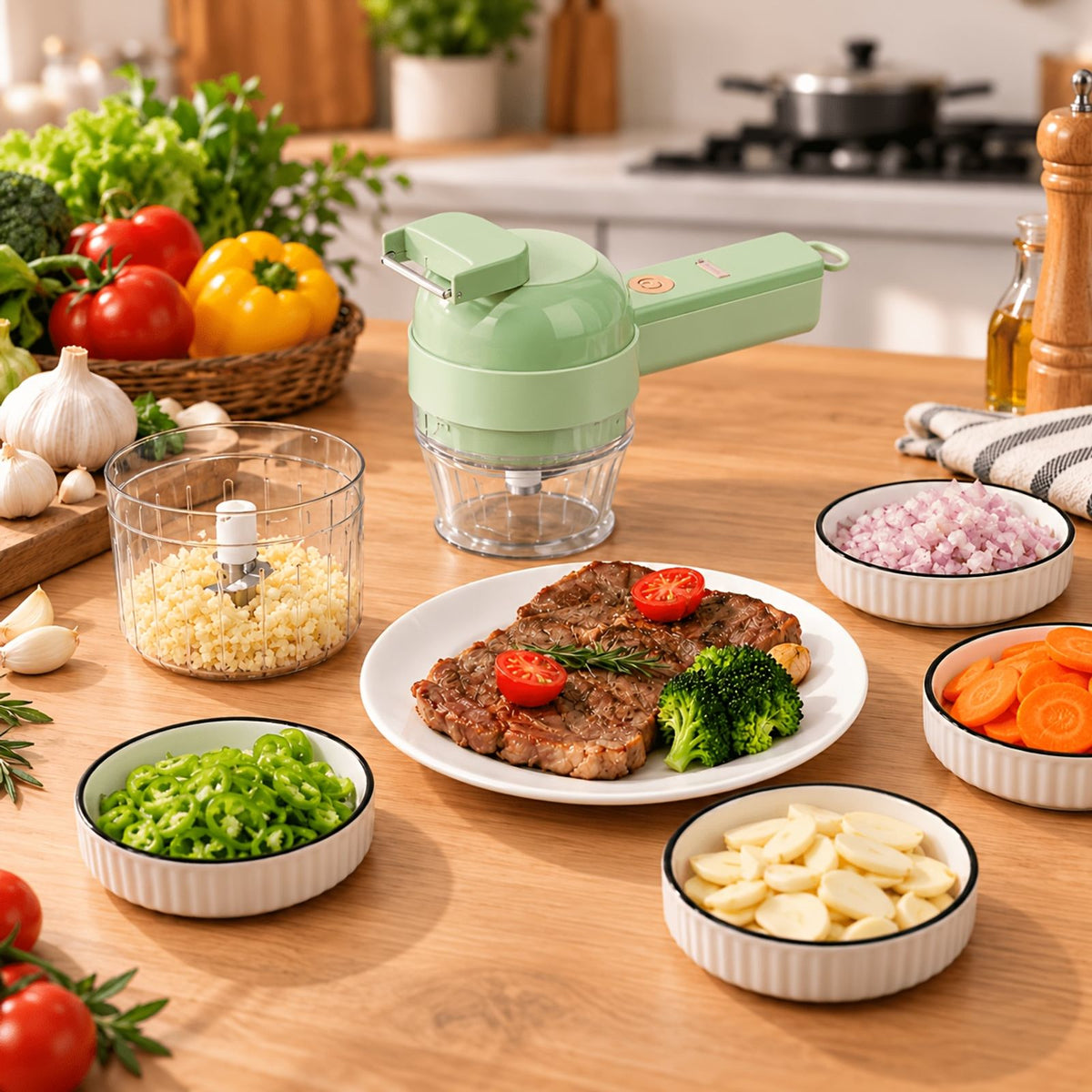 8 in 1 wireless electric vegetable peeler cutter image 6