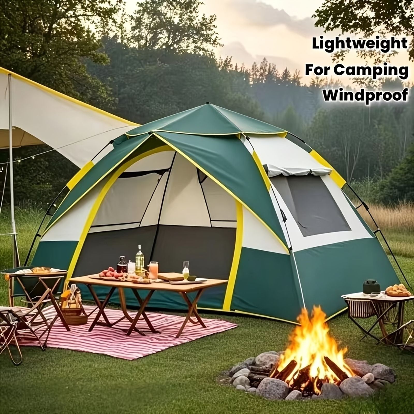 automatic instant setup camping tent 1 3 3 4 person image 13