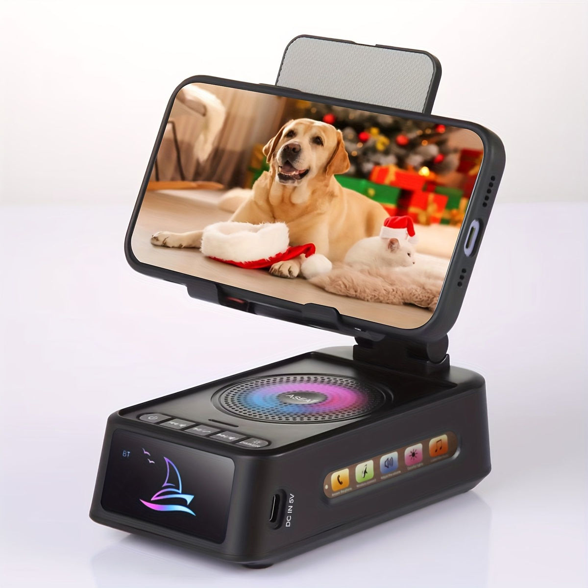 3 in 1 mobile phone stand led color ambient light wireless