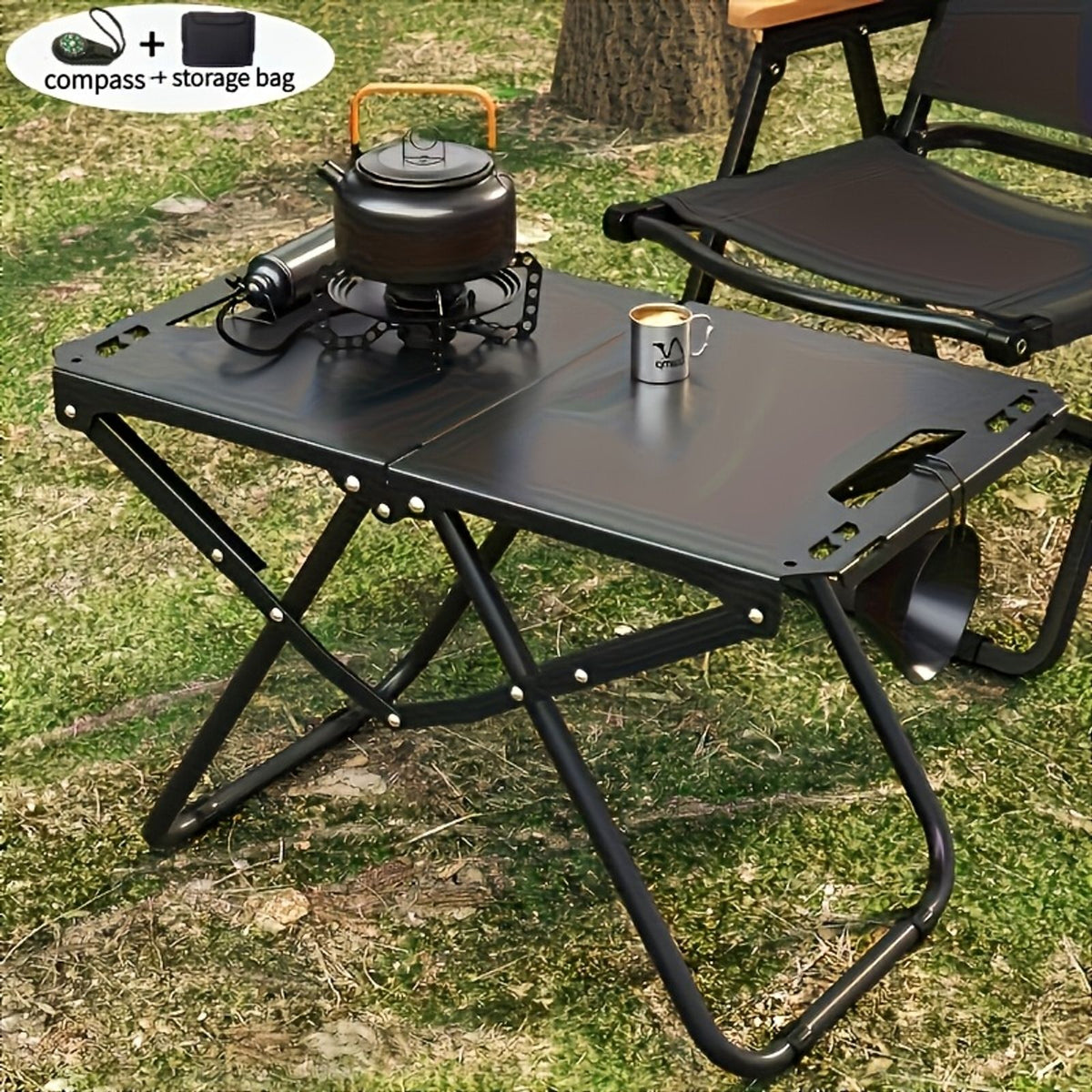 portable folding camping table lightweight iron picnic table