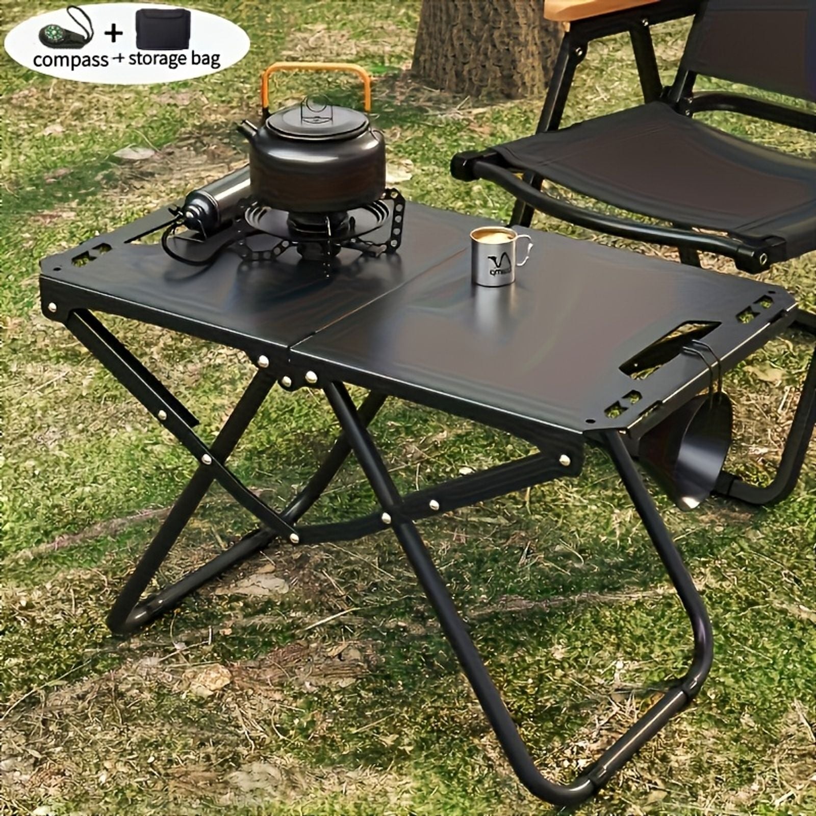 portable folding camping table lightweight iron picnic table