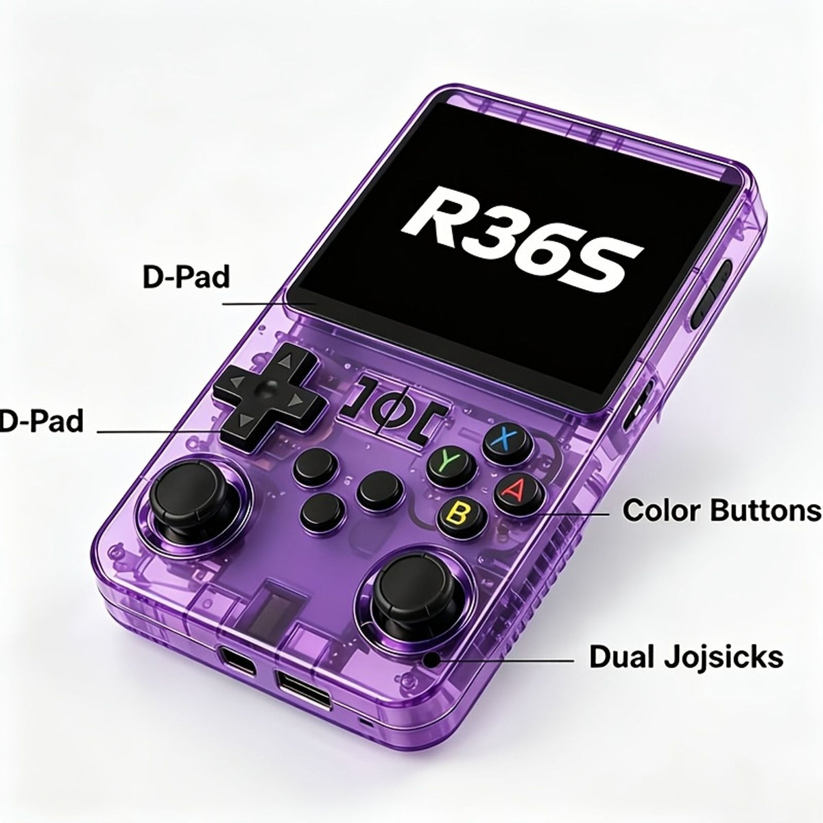 retro r36s handheld game console 128gb portable game console image 4