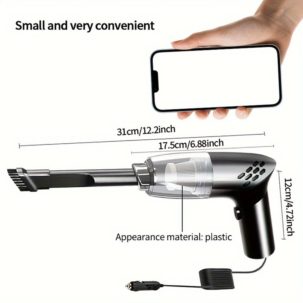 12v 5100pa hand held car vacuum cleaner super strong suction image 13