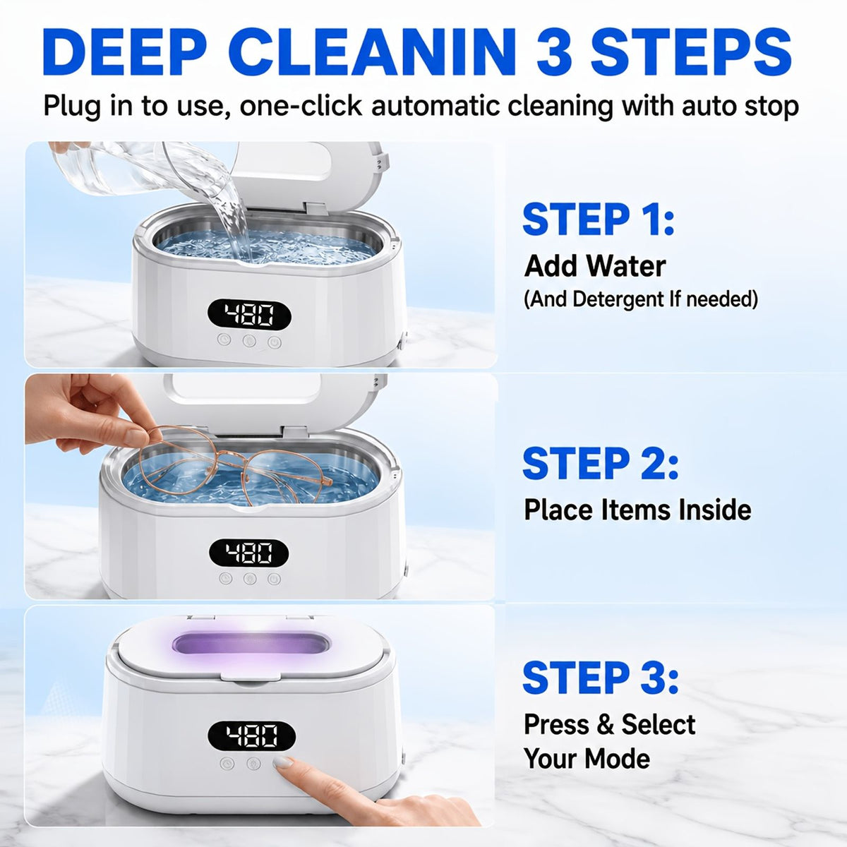 technology jewelry cleaner 49khz image 7