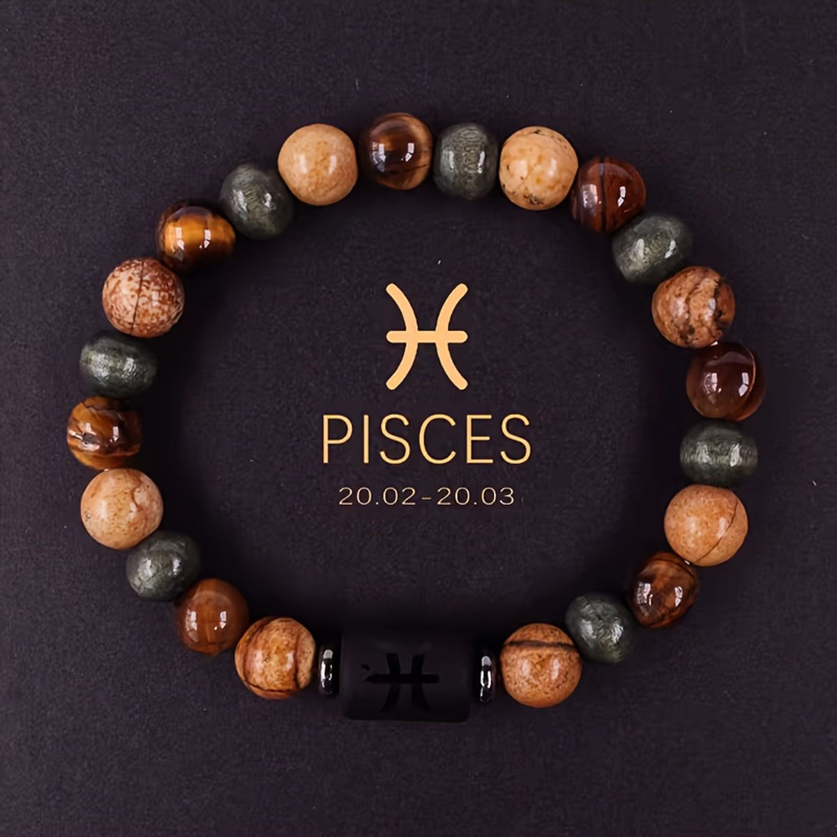 1pc 12 constellations bracelet natural stone beaded bracelet image 2
