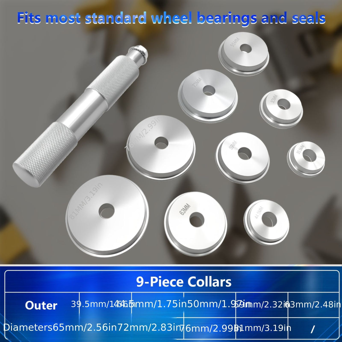 bearing press kit 10pcs bearing race seal bushing driver image 7