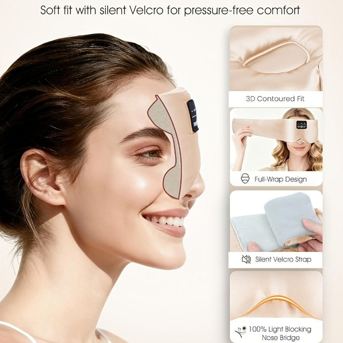 3d wireless sleep eye mask headphones features image 3