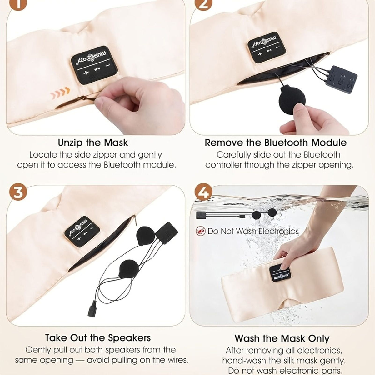 3d wireless sleep eye mask headphones features image 8