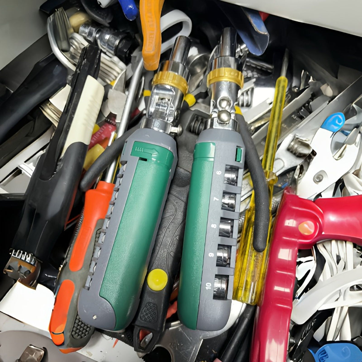 15pcs ratchet screwdriver set repair tools home renovation image 11