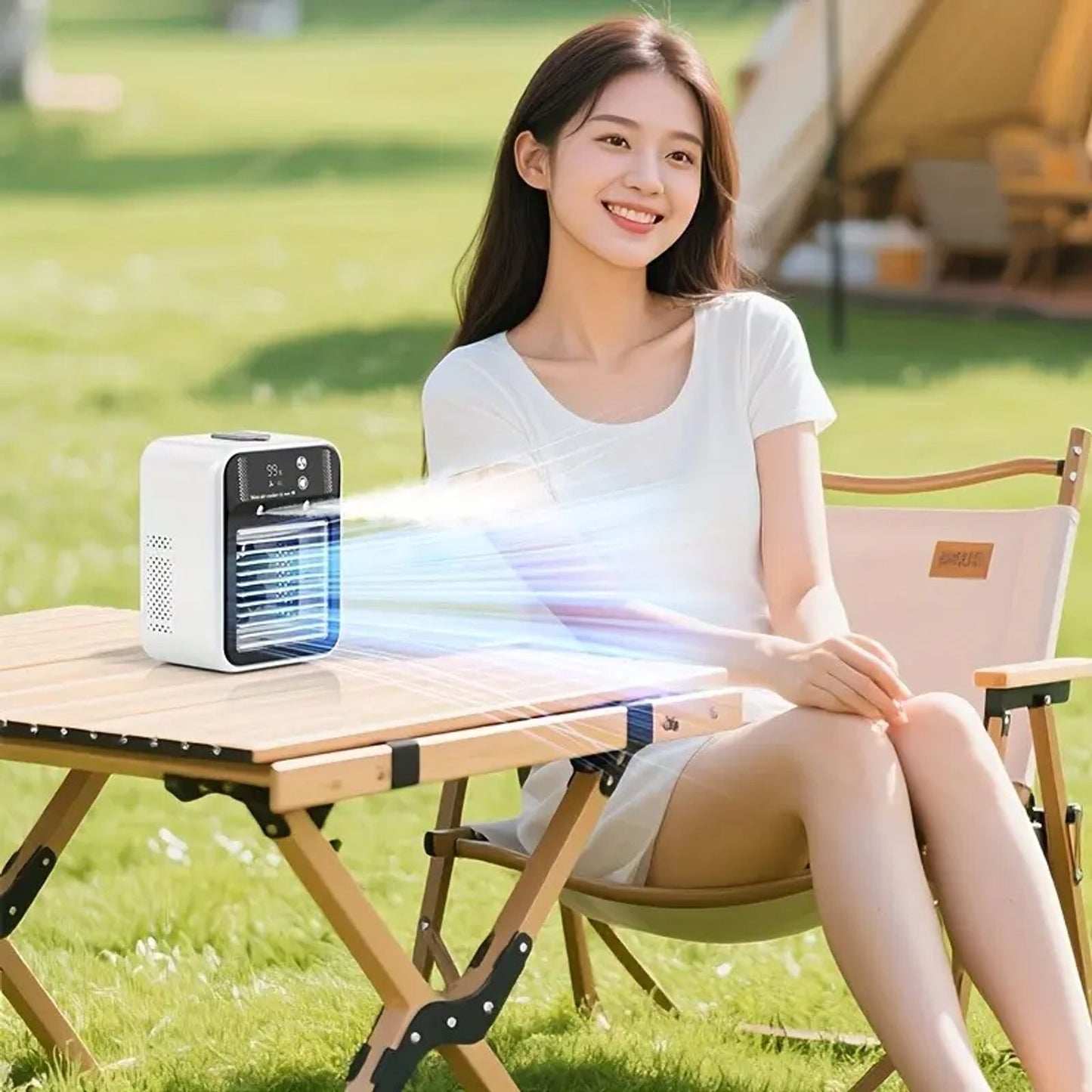 Fan Portable Air 3-in-1 Fan with 2 Mist Speeds – Personal Mist Cooler for Bedroom, Office & Camping Fan 2026 image 7