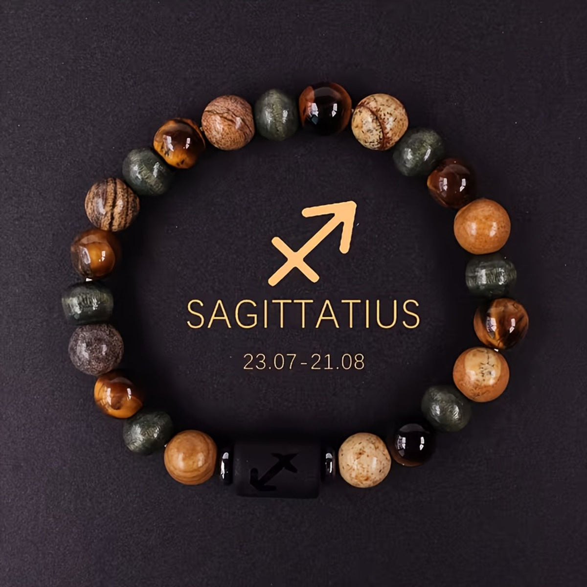 1pc 12 constellations bracelet natural stone beaded bracelet image 3
