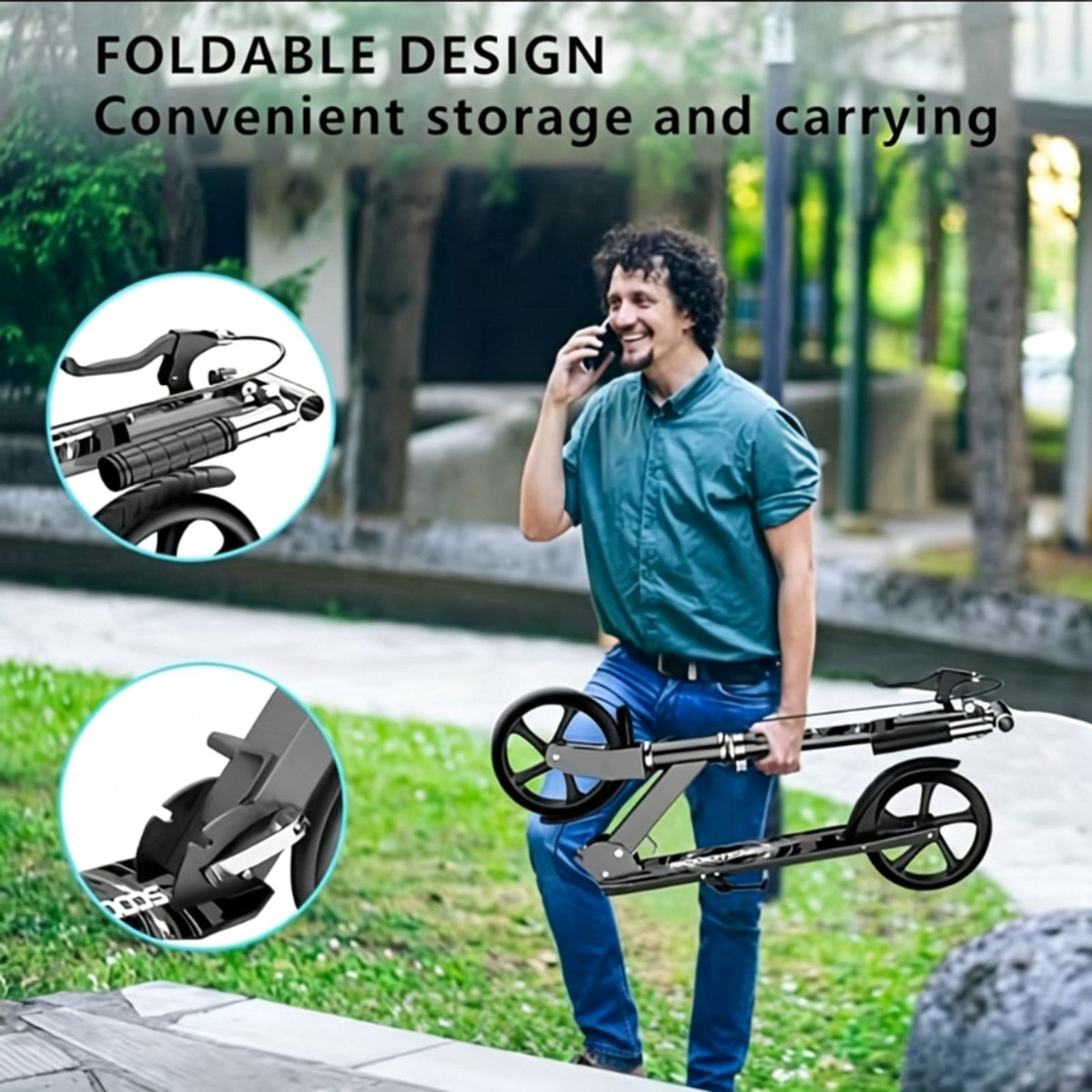 2026 new model adjustable height folding scooter 4 level image 5