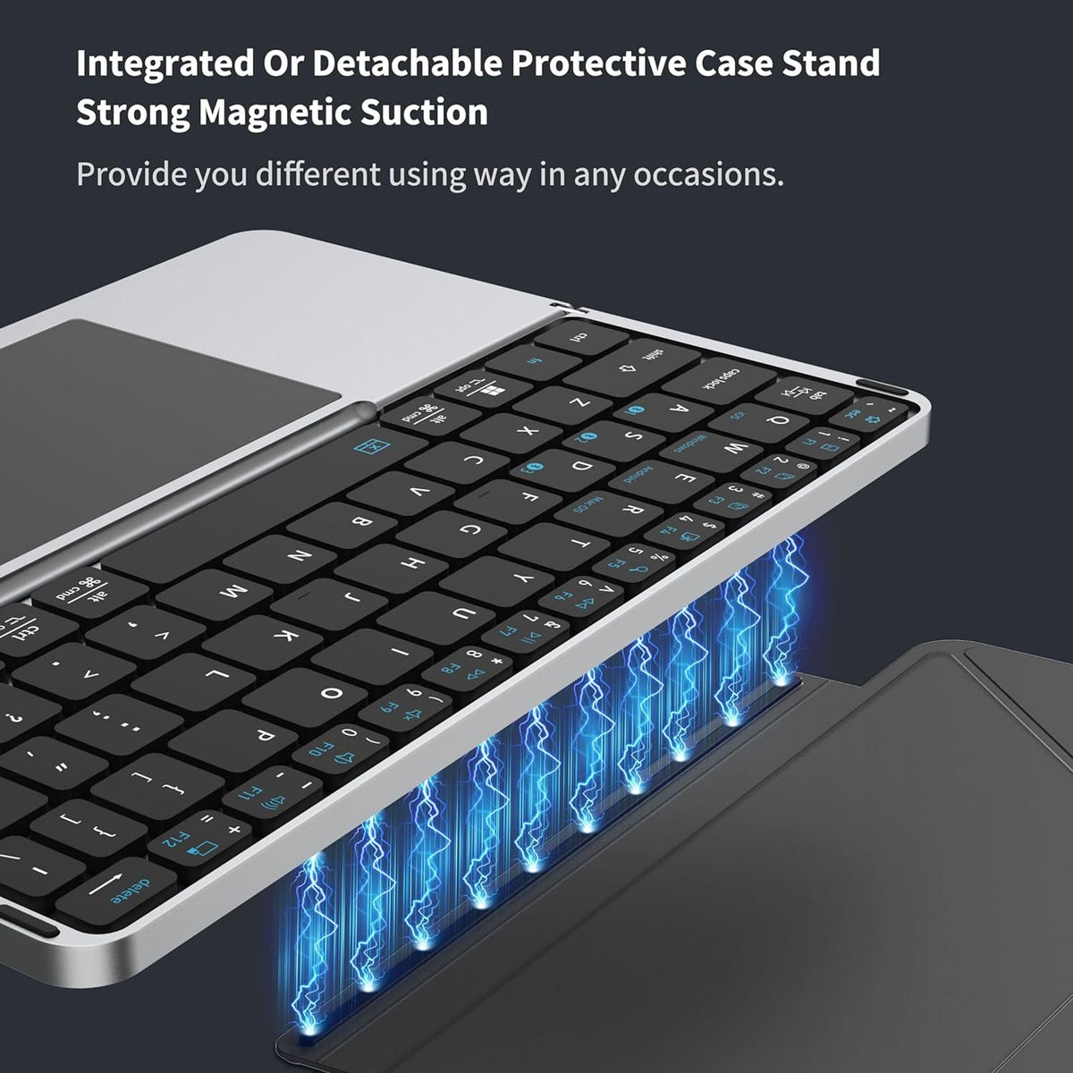 ultra thin foldable bt keyboard touchpad bracket sync image 5