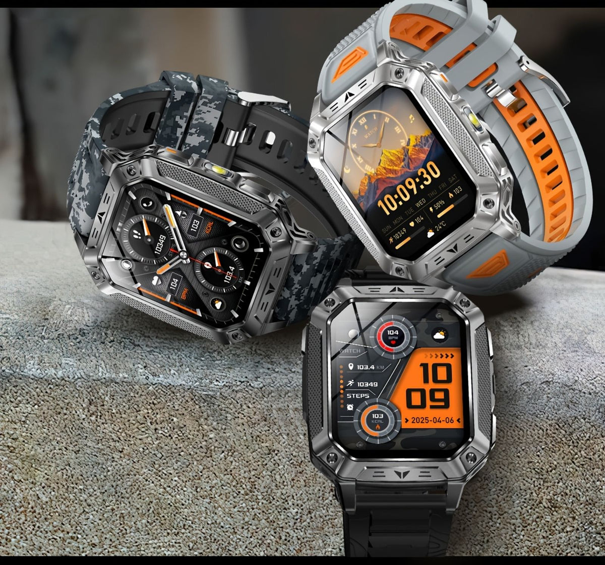 2026 multifunctional fitness mens smart watch 1400mah large image 6