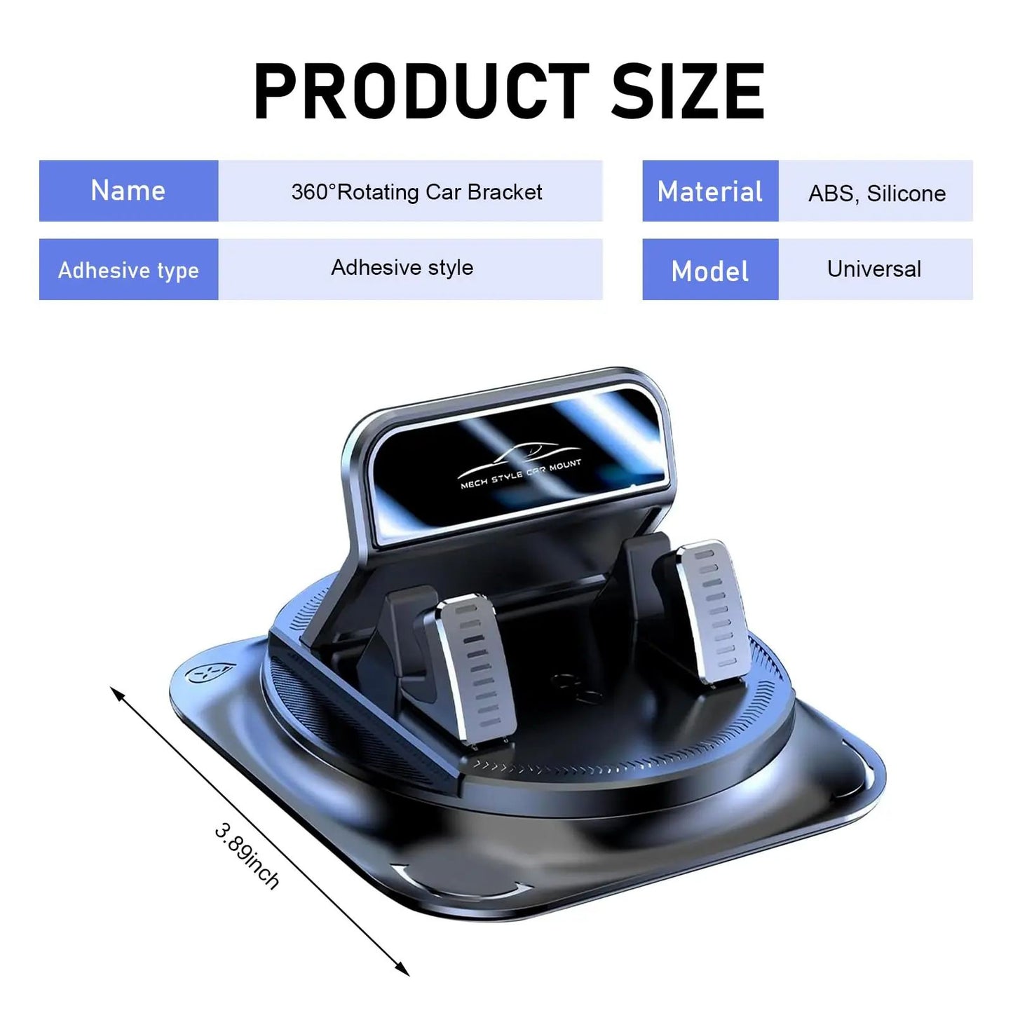 【DealsForYouDays】Car phone holder 360 degree rotation, Ultra-Stable Dashboard Holder for Horizontal & Vertical Navigation, suitablefor car navigation ,Hands-Free Car Accessories Compatible with All Phones image 6