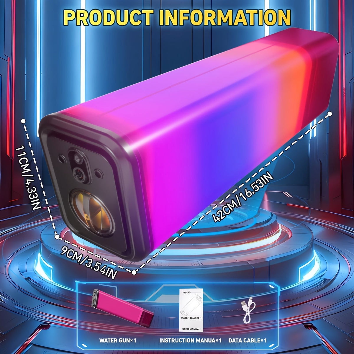 self electric water gun pulsating water gun led