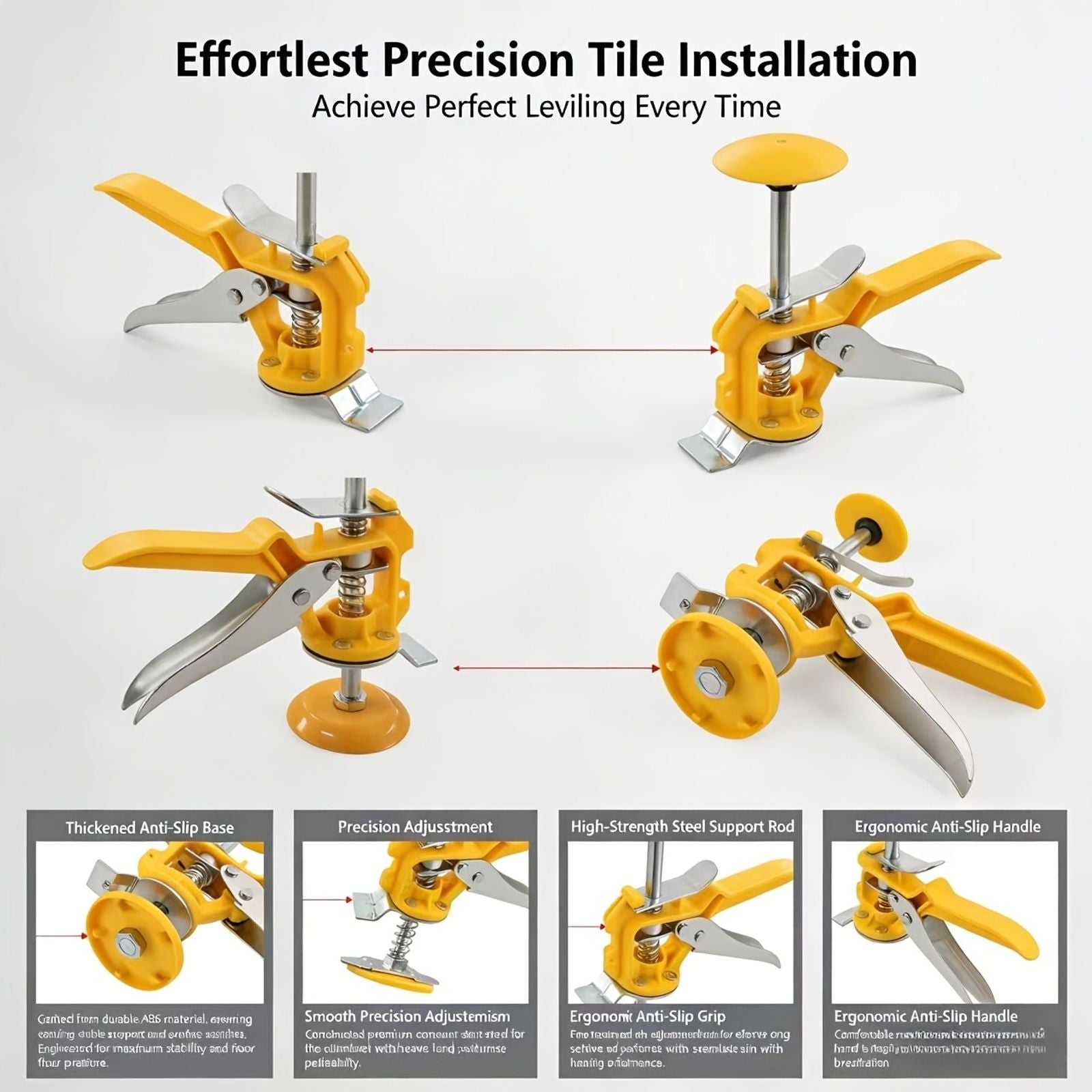 3 6pcs multi functional tile leveling system an adjustable image 8