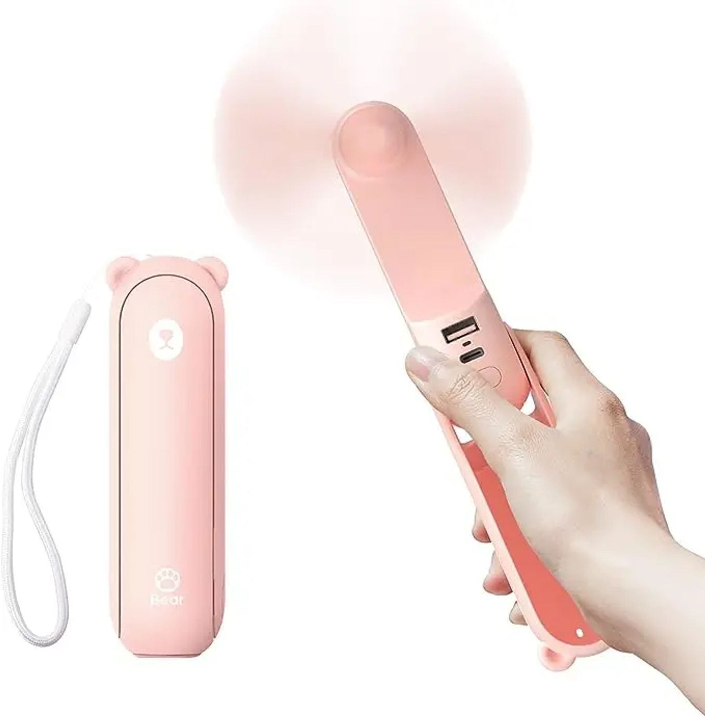 JISULIFE Handheld Mini Portable Fan - 3-in-1 Tech Gadget, Tools and Gadgets with 4500mAh/2000mAh Rechargeable Battery, USB Fan, Power Bank, Flashlight - Father's Day Gifts, Mens Gifts for Travel, Daily Use